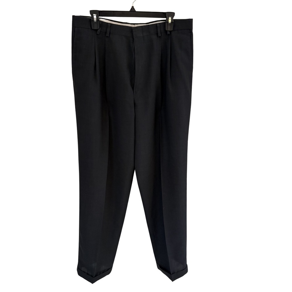 Dockers Men’s Wool Blend‎ Dress Slacks 34x32 Black Pleated Front